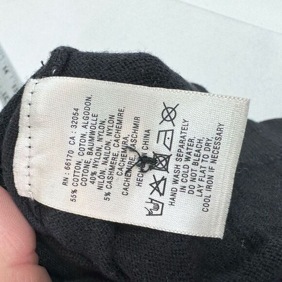 Sparrow Sweater Womens Large Black Ivory Cotton Blend Long Sleeve Cardigan - Picture 7 of 7